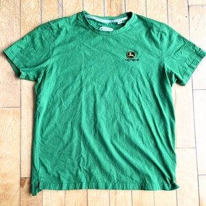 John Deere 100% Cotton Classic Green Short Sleeve T-Shirt with Logo Size Medium